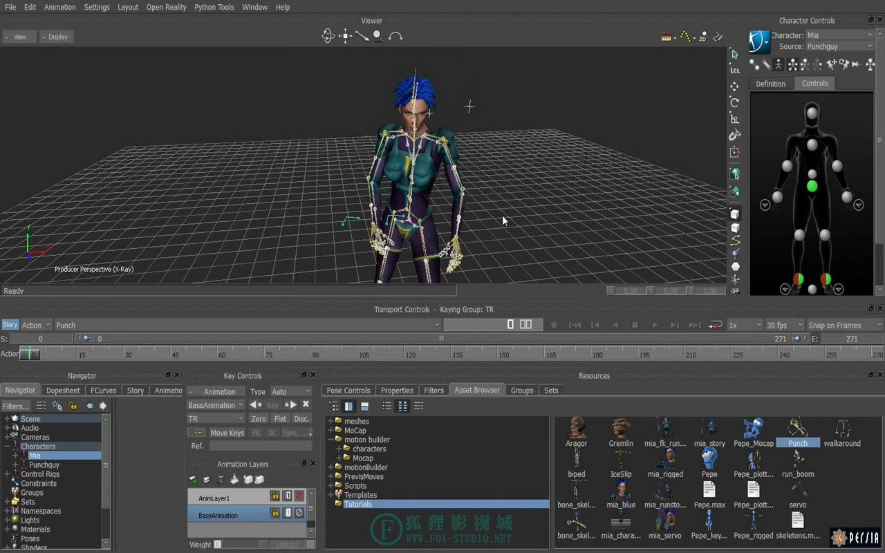 【C4D英文教程】MotionBuilder 角色动作制作