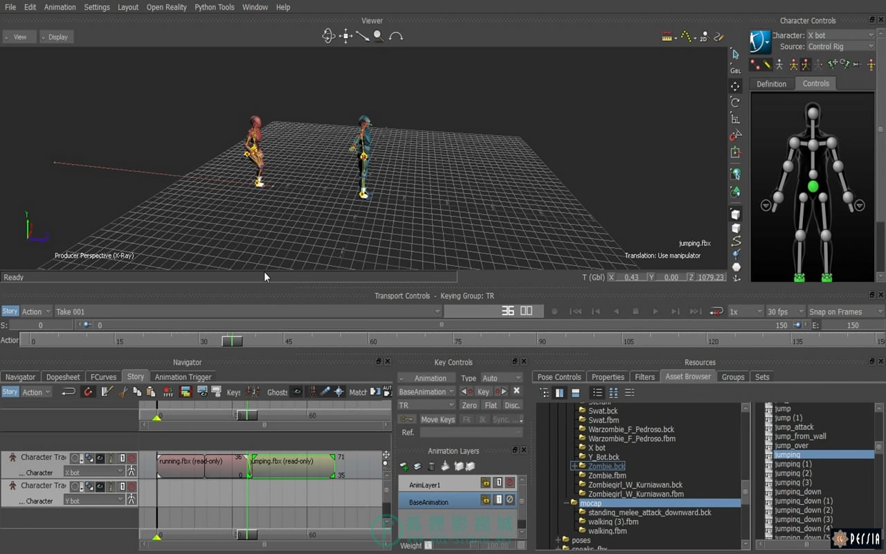 【C4D英文教程】MotionBuilder 角色动作制作
