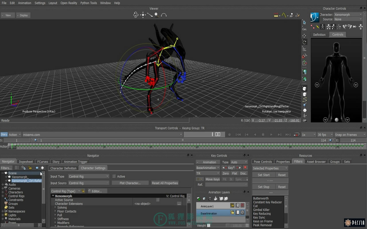 【C4D英文教程】MotionBuilder 角色动作制作